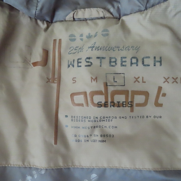 westbeach rider adapt 25th anniversary down insulated jacket L olive green - Picture 8 of 10